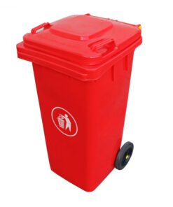 Contenedor de Basura 120 Lt Rojo