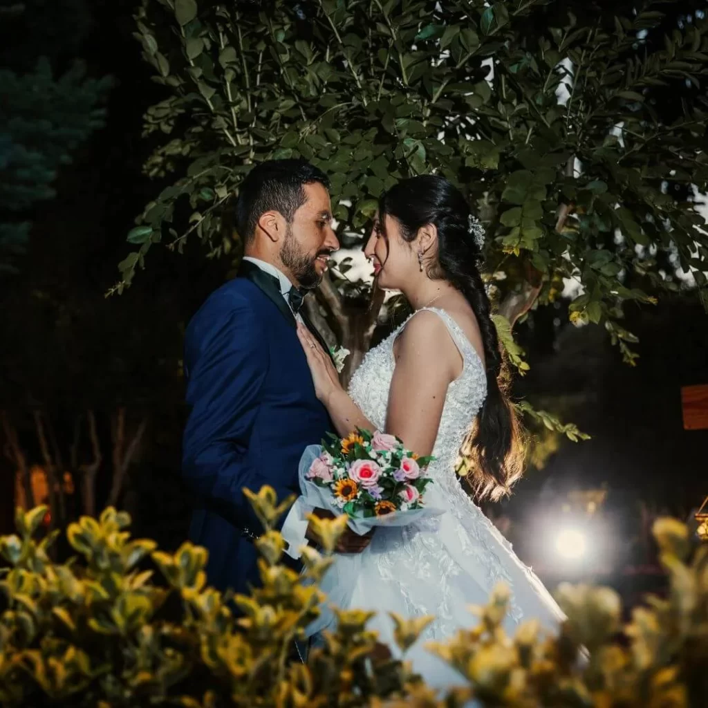 Novios en centro de eventos Rancagua